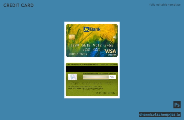 Beispielvorschau der Visa Electron-Karte der Jamaica National Bank